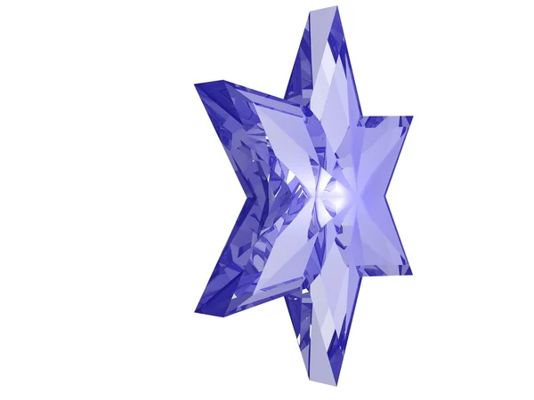 3D απομονωμένες μωβ αστέρι — Φωτογραφία Αρχείου