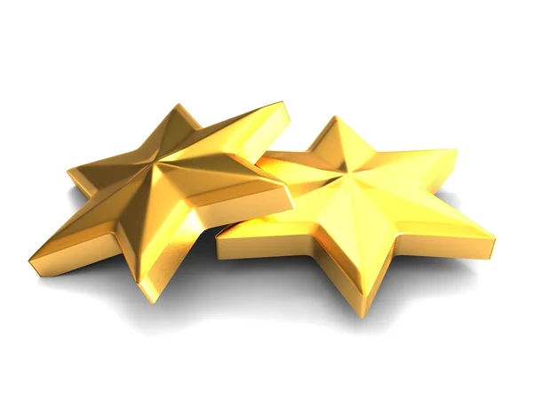 3D-gouden sterren — Stockfoto
