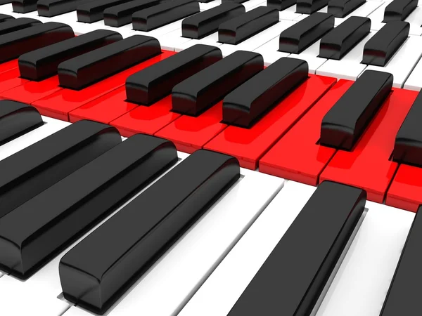 3D-Klaviertasten — Stockfoto