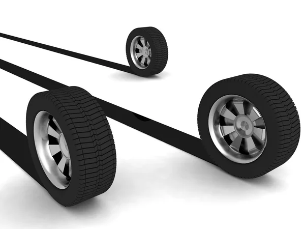 3D надані шини — стокове фото