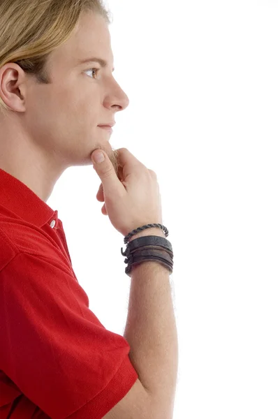 Side pose of handsome caucasian male — Stock Photo, Image