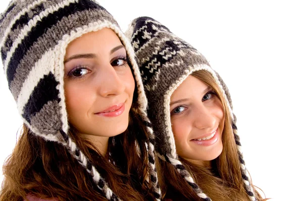 Visão de perto de amigos adolescentes sorrindo — Fotografia de Stock