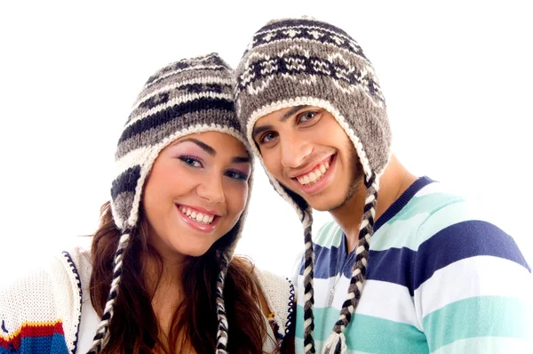 Close up view of teens friends smiling — Stock Photo, Image