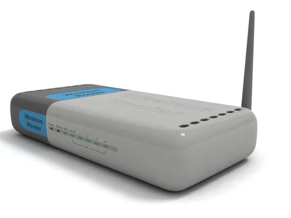 3D sieci bezprzewodowej routera — Zdjęcie stockowe