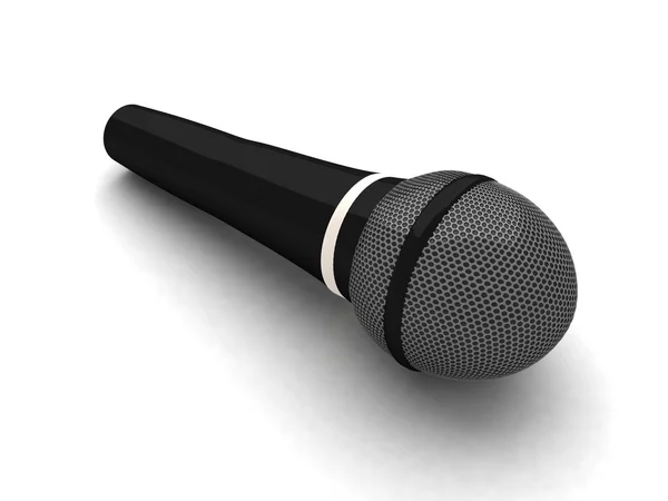 3d black microphone — Stock Photo, Image
