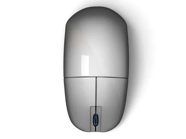 3d white shiny mouse — Stock Photo, Image
