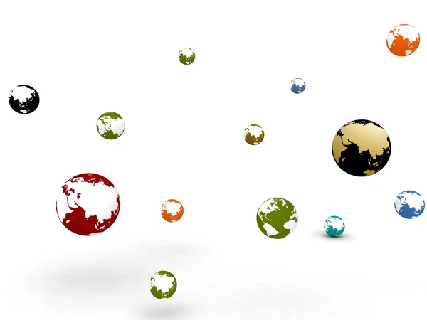 stock image 3d colorful globes