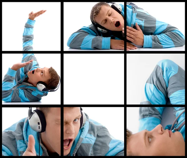 Composition of different poses of man — Stock Photo, Image