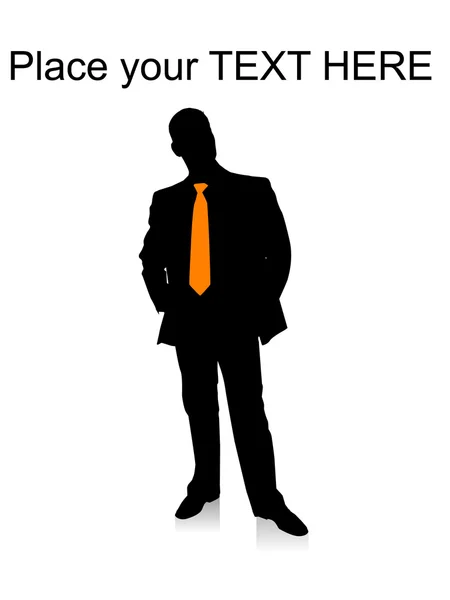 Silhouette of young attorney posing — Stock Photo, Image