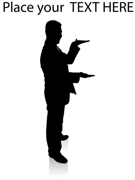 Silhouette of executive posing — Stock Photo, Image