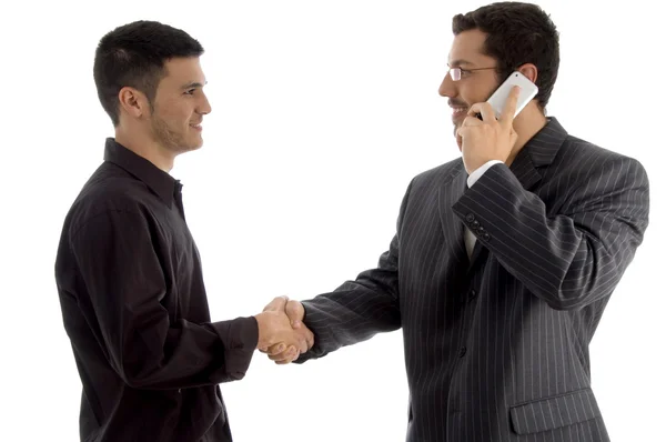 Бізнесмени спілкування — стокове фото