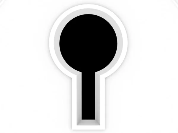 3D isolated key hole — Stock Photo, Image