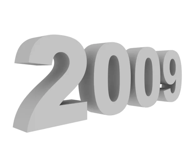 3D text 2009 v šedém — Stock fotografie