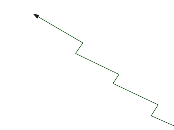 Flecha ziguezague 3D — Fotografia de Stock