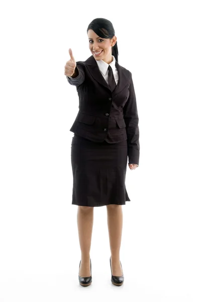 Young manager showing thumb up — Stock Photo, Image