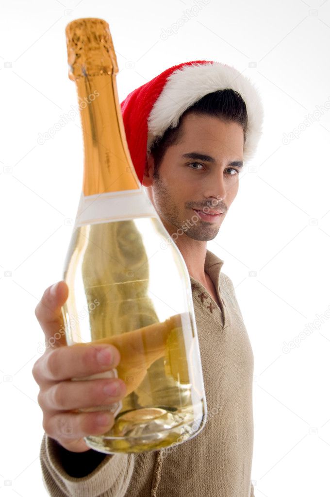 Young guy celebrating with wine Stock Photo by ©imagerymajestic 1660123