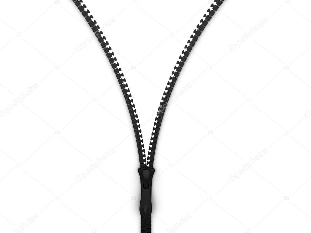 3D open zipper