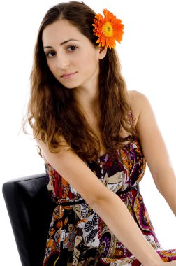 Beautiful female looking at camera