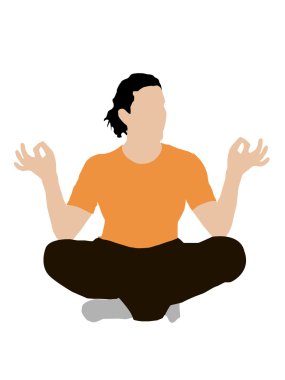 kişi içinde poz meditasyon