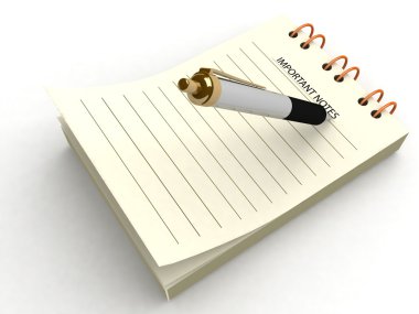 3d pen writing on notepad clipart