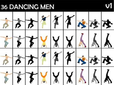 Strong men doing hand stand clipart