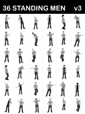 Standing posing clipart