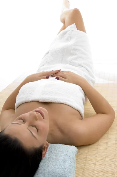 Pihentető wellness spa resort nő — Stock Fotó