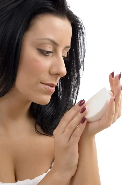 Kadın sabun görünümlü portre — Stok fotoğraf