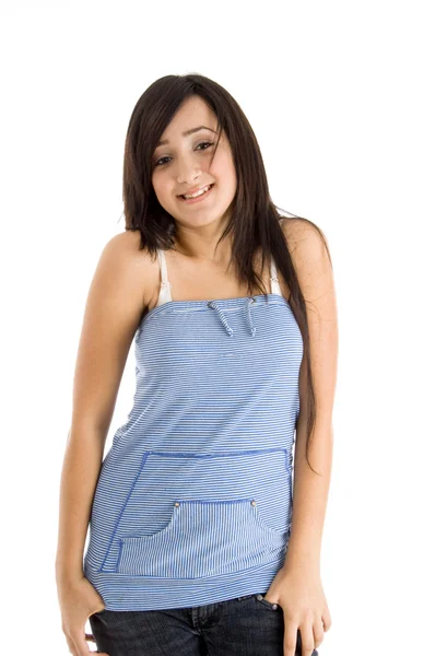 Sorridente giovane affascinante adolescente in posa — Foto Stock