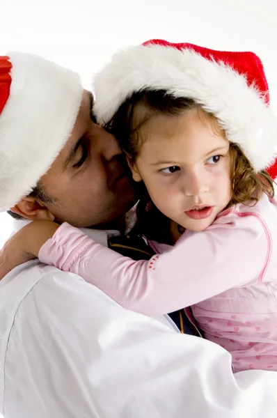 Córki i ojca, przytulanie siebie — Zdjęcie stockowe