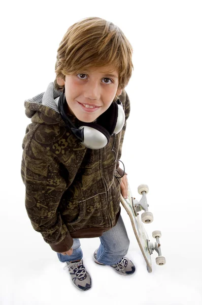 Аріель зору дитини з скейтборд — стокове фото