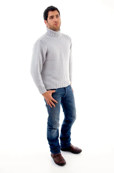 Full pose of casual handsome guy — Stock Photo, Image