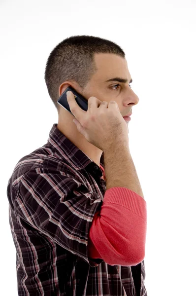 Homem falando no telefone celular — Fotografia de Stock