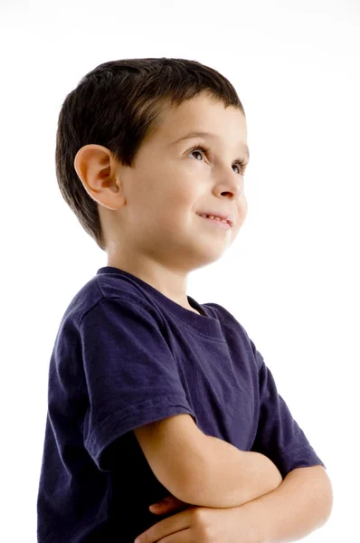 Porträt eines kleinen Kindes, das seitwärts schaut — Stockfoto