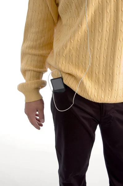 Schließen Sie den iPod in der Tasche — Stockfoto