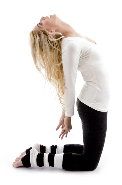 Beautiful young woman exercising — Stock Photo, Image