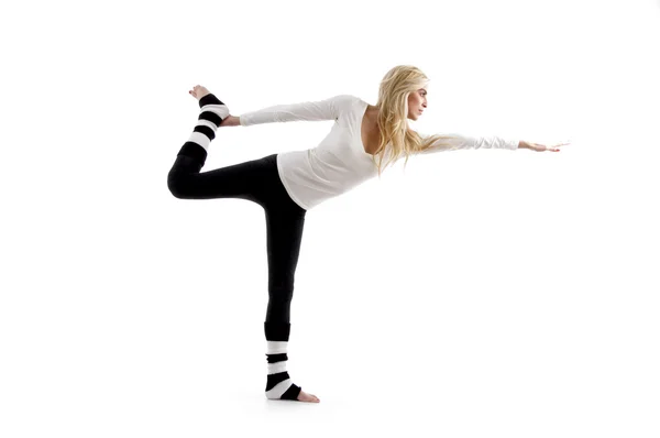 Donna che fa stretching per il fitness — Foto Stock