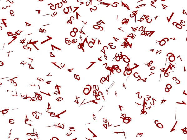 stock image 3d scattered numbers