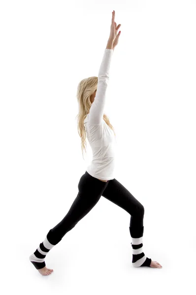 Woman doing stretching exercise — Stock Photo, Image