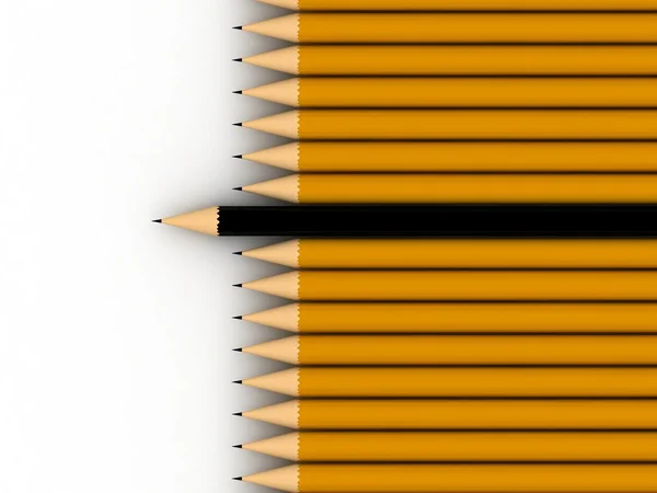 3D grupy ołówki — Zdjęcie stockowe