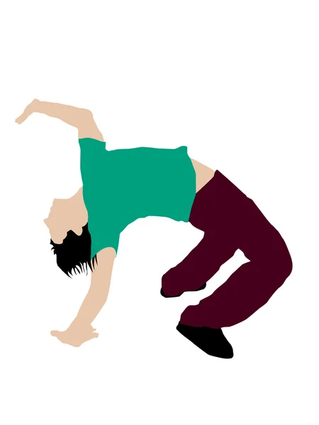 Ilustracja mężczyzna robi gimnastyka — Zdjęcie stockowe