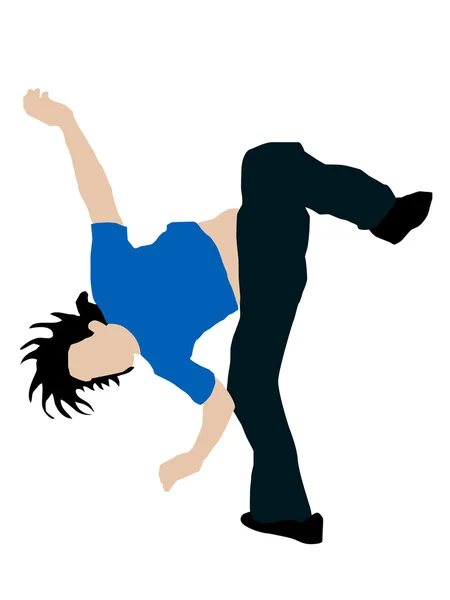 Homem praticando ginástica — Fotografia de Stock
