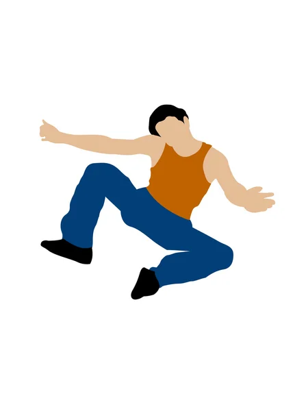Illustrattion of jumping dancer — Stock Photo, Image
