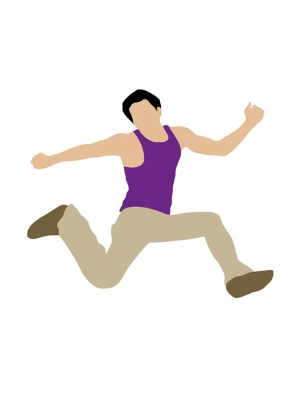 Illustration of man jumping in air — Stock Photo, Image