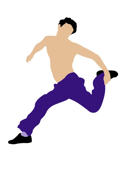 Ilustração do homem pulando no ar — Fotografia de Stock