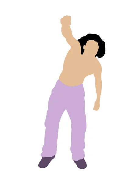 Иллюстрация человека, показывающего кулак — стоковое фото