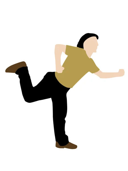 Ilustrace běžící muž — Stock fotografie