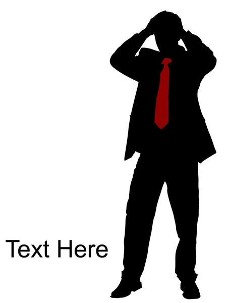 Stock image Silhouette of disturbed businessman