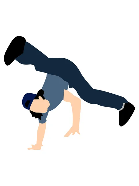 Cool dancer doing handstand — Stock Photo, Image