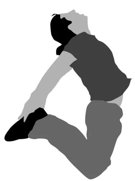 Ilustrace chlap skákání ve vzduchu — Stock fotografie